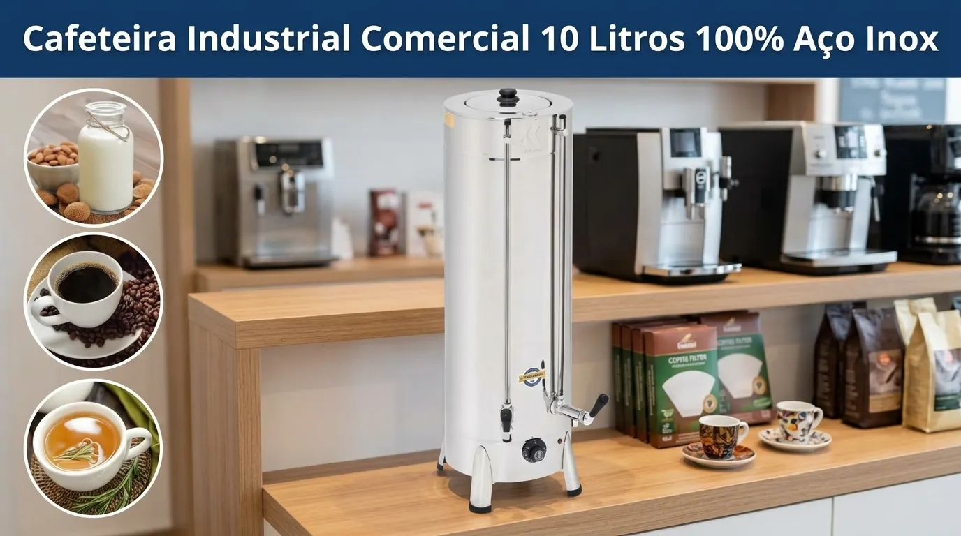 Cafeteiras industriais para uso comercial com alta capacidade